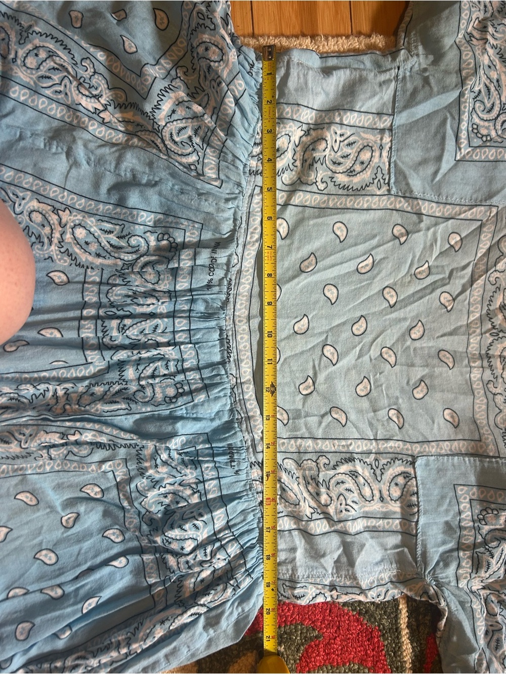 Light Blue Bandana Print Tiered Dress - Picture 5 of 6